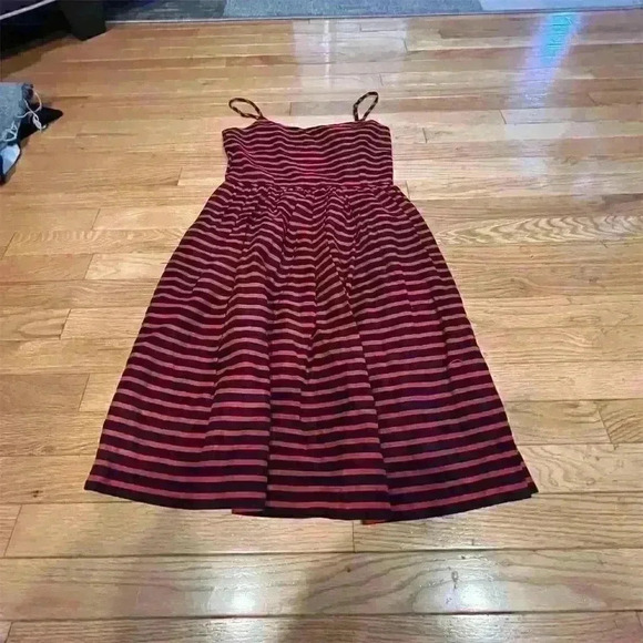 J. Crew Women's Striped Spaghetti Straps Sundress Red/Navy Size 0 - Picture 2 of 6